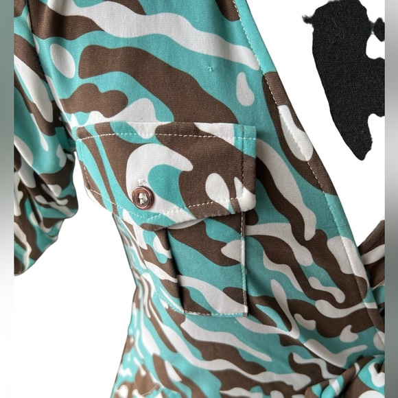 Diane Von Furstenberg Camo Print Wrap Dress - Picture 6 of 10
